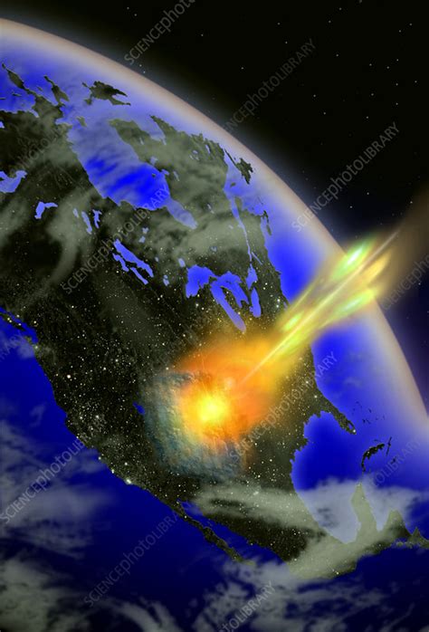 Illustration of a Meteor Impact - Stock Image - R305/0213 - Science ...