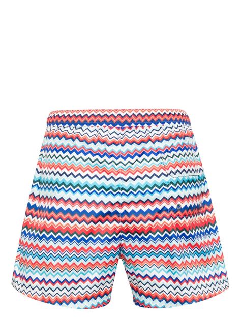 Missoni Signature Zigzag Swimming Trunks Blue Farfetch