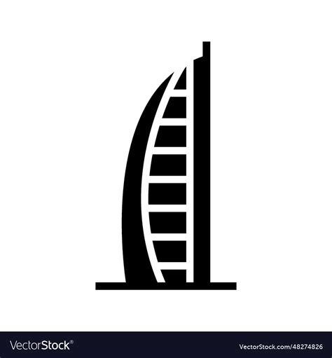 Burj Al Arab Icon Royalty Free Vector Image VectorStock