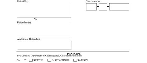 Praecipe Settle Form Fill Out Printable Pdf Forms Online