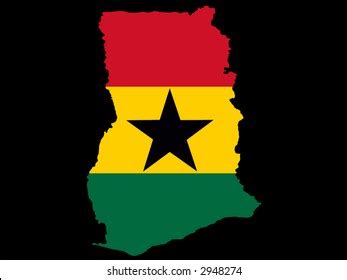 Map Ghana Ghanaian Flag Illustration Stock Vector (Royalty Free ...