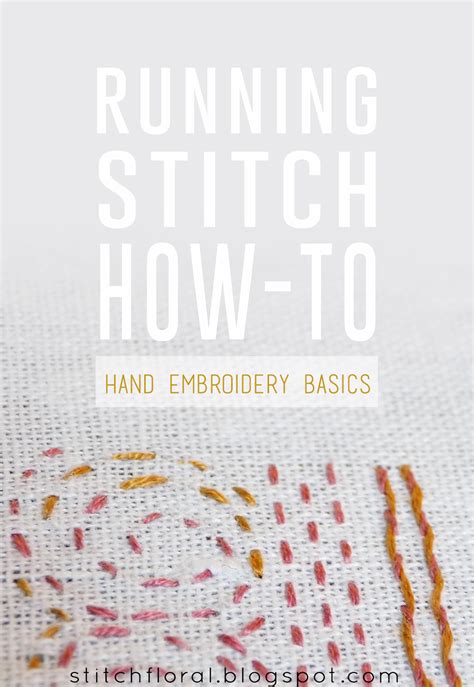 Running stitch tutorial - Stitch Floral