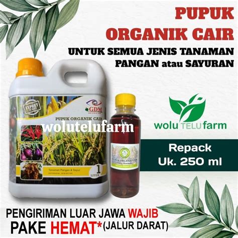 Jual GDM Pupuk Organik Cair Untuk Tanaman Pangan Sayur Buah Repack