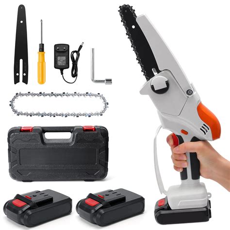 21V 6 Polegada Elétrica ChainSaw Sem Fio Mini Handheld Poda Ramos Saw