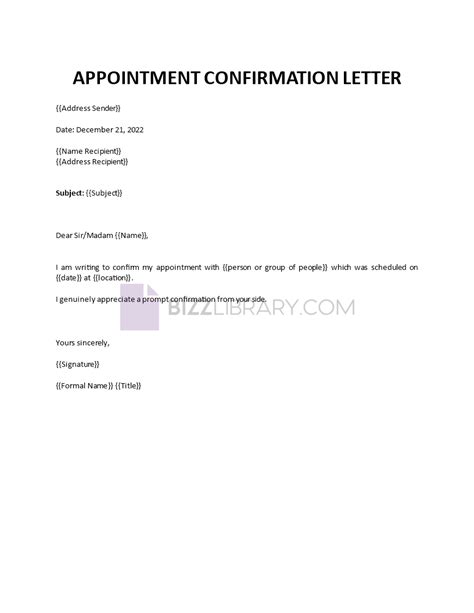 Confirming An Appointment Via Email