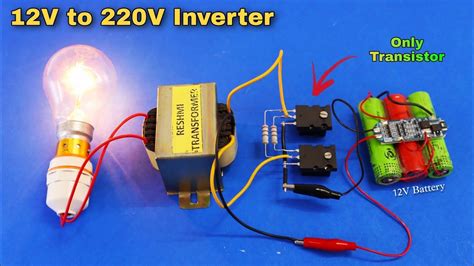 How To Make Simple Inverter 12v To 220v 2SC5200 Inverter 12v To