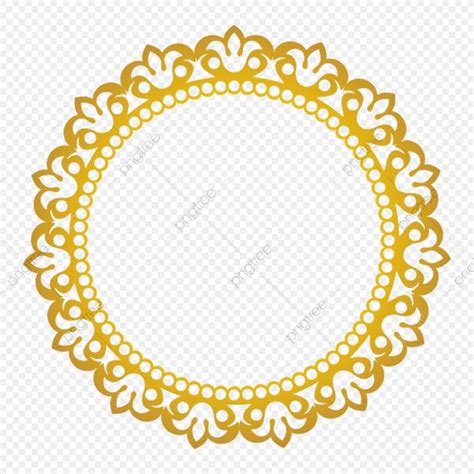 Quadro De Ornamento Redondo Dourado Png Floral Decora O Flor