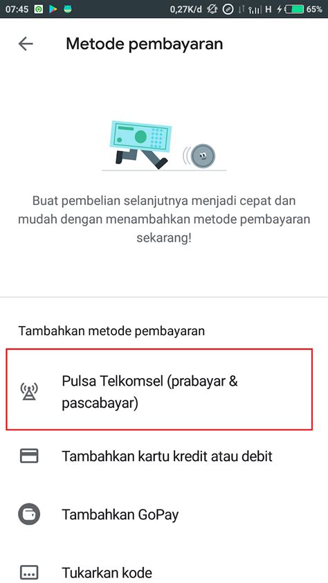 Cara Menambahkan Metode Pembayaran Telkomsel Di Google Playstore