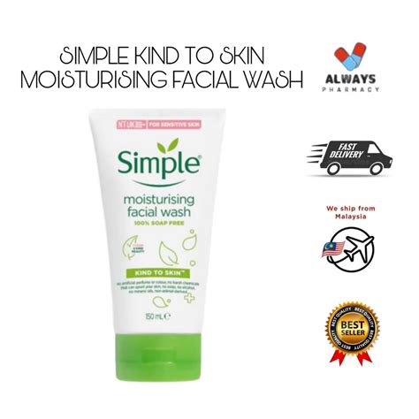 Simple Kind To Skin Moisturizing Facial Wash 150ml Shopee Malaysia