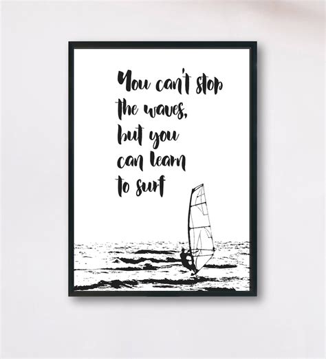 Windsurfing Quote Sport Print Windsurfer Lover Poster Windsurfing