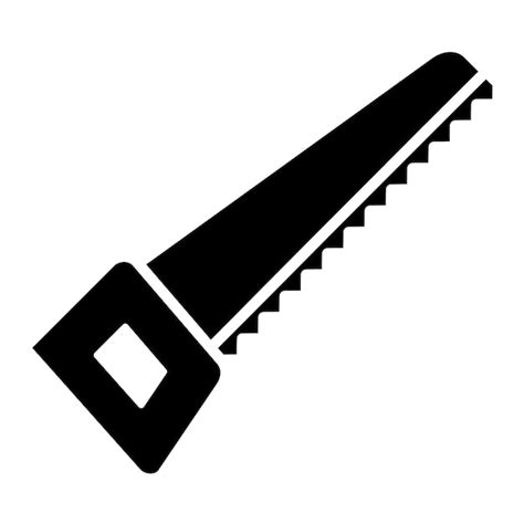 Premium Vector Pruning Saw Glyph Solid Black Illustration