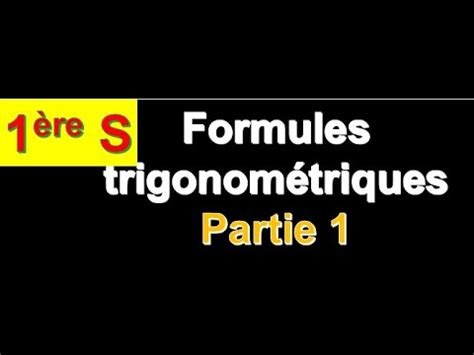 Formules Trigonom Triques Partie Formules D Addition Duplication