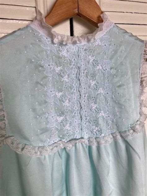 Vintage Nightgown And Robe Set Iris Lingerie Floor Length High Neck PETITE Etsy