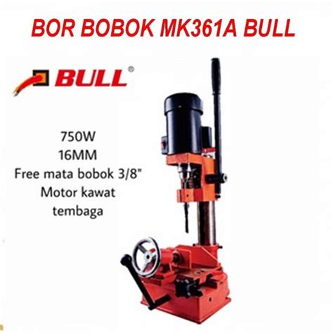 Jual Mesin Bobok Tatah Kayu BULL MK361A Mortising Chisel MK361A