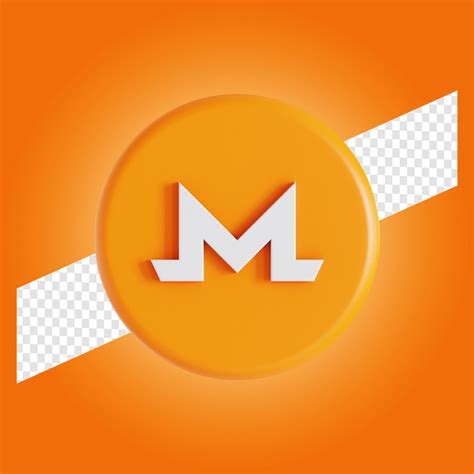 Monero token cryptocurrency símbolo logo ilustración 3d Archivo PSD