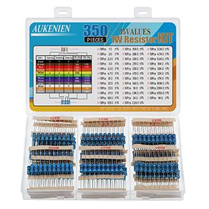 AUKENIEN 1W 1 Widerstände Wiederstands Sortiment Kit Set 35 Werte 350