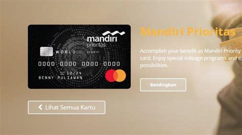 Cara Dan Syarat Mengajukan Kartu Kredit Mandiri Proritas Lewat Livin By