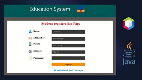 How To Make User Registration Form With Java Netbeans Netbeans