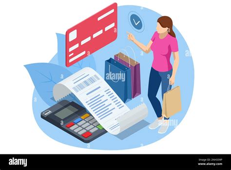 Payment Machine Or Pos Terminal With Receipt Records Design Template