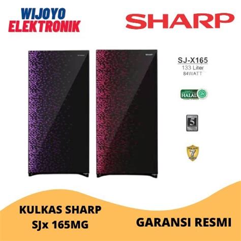 Jual Kulkas Sharp Sj X165mg Sj 165 Mg Lemari Es 1 Pintu 133 L Low Watt