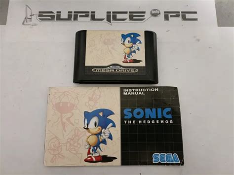 SONIC THE HEDGEHOG Notice Sega Mega Drive Jeu Eur EUR 16 90