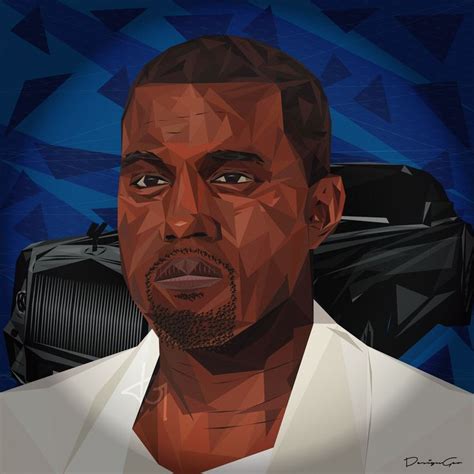 Kanye West Portrait Behance Digital Art Rappers Kanye West