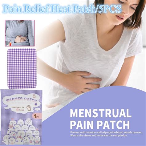 5pcs Menstrual Cramp Pain Relief Heat Patch Hot Compress Body Warmer