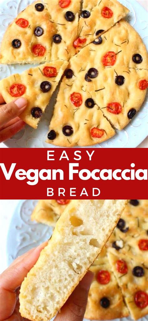 Easy Vegan Focaccia Bread Recipe Veggie Society Recipe Recipes