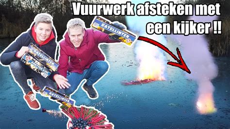 CAT 1 VUURWERK AFSTEKEN OP HET IJS YouTube