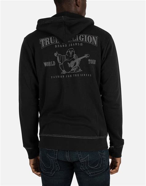 True Religion Classic Logo Zip Up Hoodie Dtlr