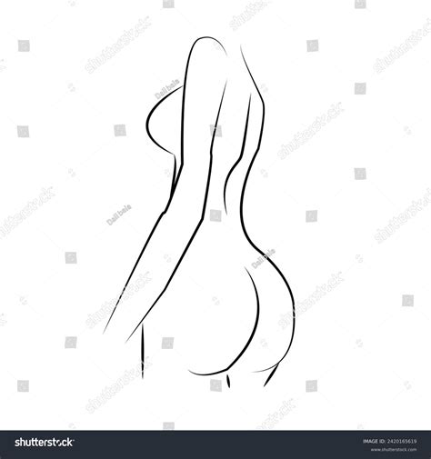 Naked Woman Silhouette Nude Woman Silhouette Stock Vector Royalty Free