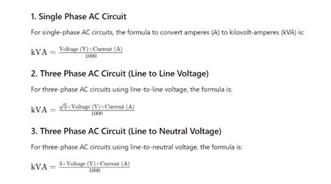 Amps A To Kilovolt Amperes KVA Calculator Electrician Philippines