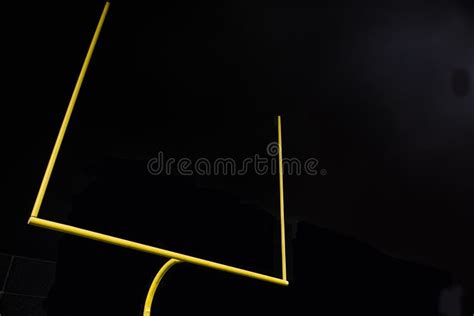 American Football Field Goal at Night Stock Image - Image of uprights, playing: 45603517