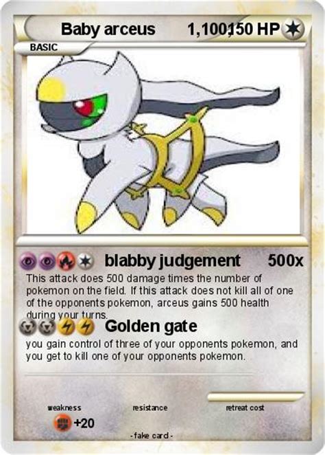 Pokémon Baby Arceus 1 100 100 Blabby Judgement 500x My Pokemon Card