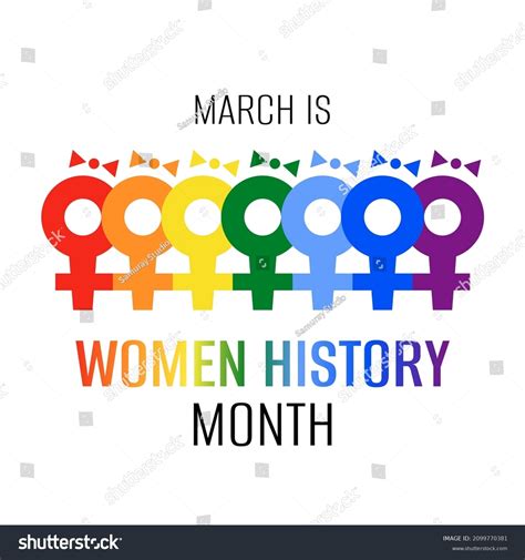 March Womens History Month Poster Greeting Stock Vector Royalty Free