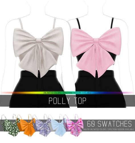 POLLY TOP Simpliciaty Sims 4 Mods Clothes Sims 4 Sims 4 Clothing