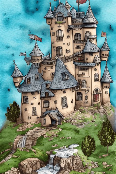 Whimsical Castle Graphic Creative Fabrica