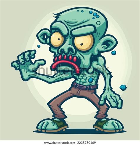 Cartoon Zombie Vector Clip Art Illustration Stock Vector Royalty Free 2235780169 Shutterstock