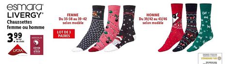 Promo Chaussettes Femme Ou Homme Esmara Livergy Chez Lidl ICatalogue Fr