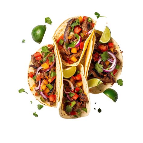 Mexican Beef Tacos With Vegetables Taco Food Mexican Png Transparent