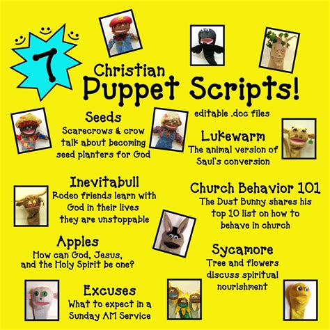 Christian Puppet Scripts 7 Puppet Skits Fully Editable Doc Files