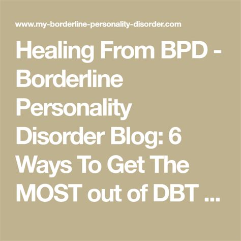 Healing From Bpd Borderline Personality Disorder Blog 6 Ways To Get