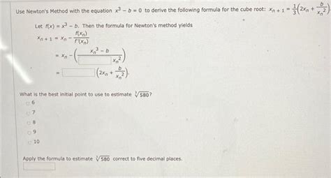 Solved B Хр Use Newtons Method With The Equation X2 0