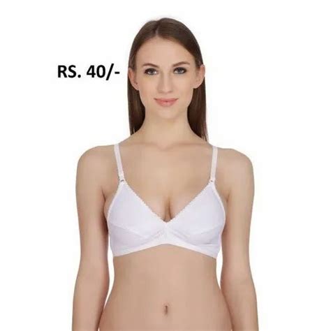 Lycra Cotton Plain Ladies White Bra Size 36a At Rs 40 Piece In New