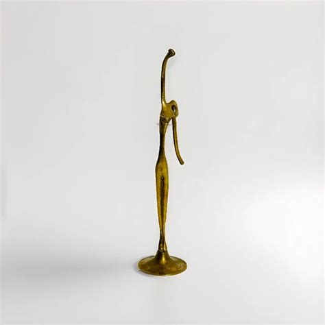 MID CENTURY BRUTALIST Solid Brass Nude Dancing Woman Ballerina Figure Sculpted PicClick UK