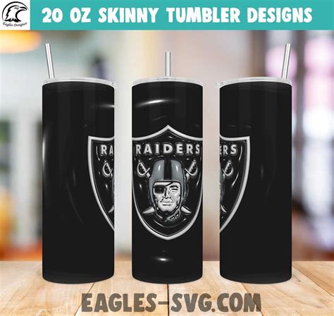 Puffy Las Vegas Raiders Logo Tumbler Wrap Design For 20oz