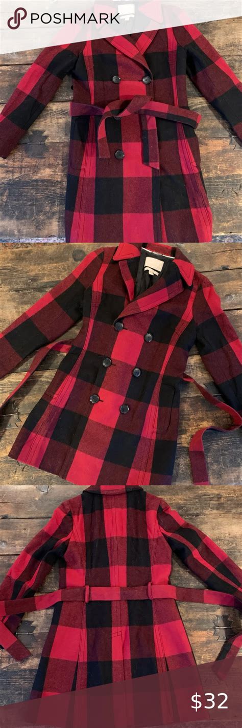 Banana Republic Buffalo Plaid Wrap Coat I 2024