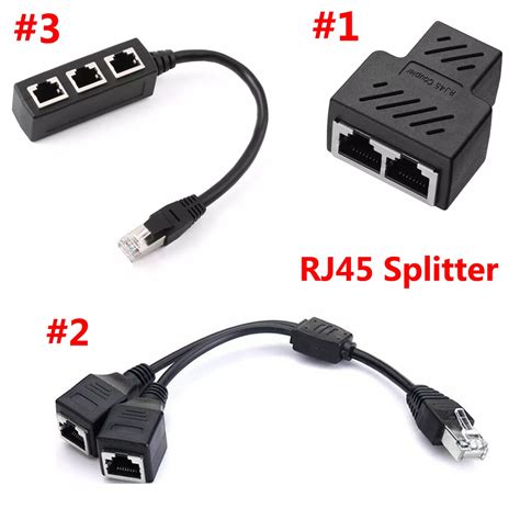 Rj45 Network Splitter Adapter 1 To 2 Dual Female Usb To Rj45 Port