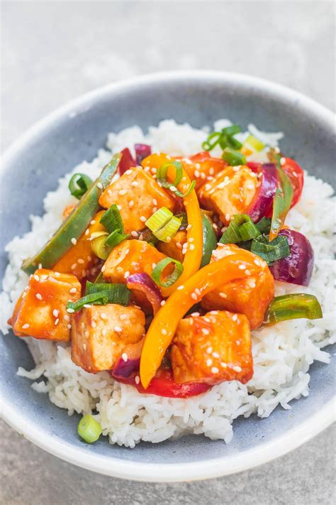 Sweet And Sour Tofu Vegan Gluten Free Earth Of Maria