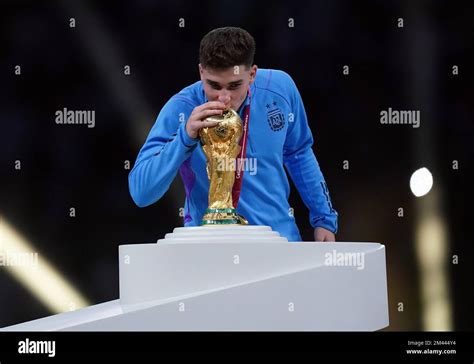 Julian Alvarez World Cup Trophy Hi Res Stock Photography And Images Alamy